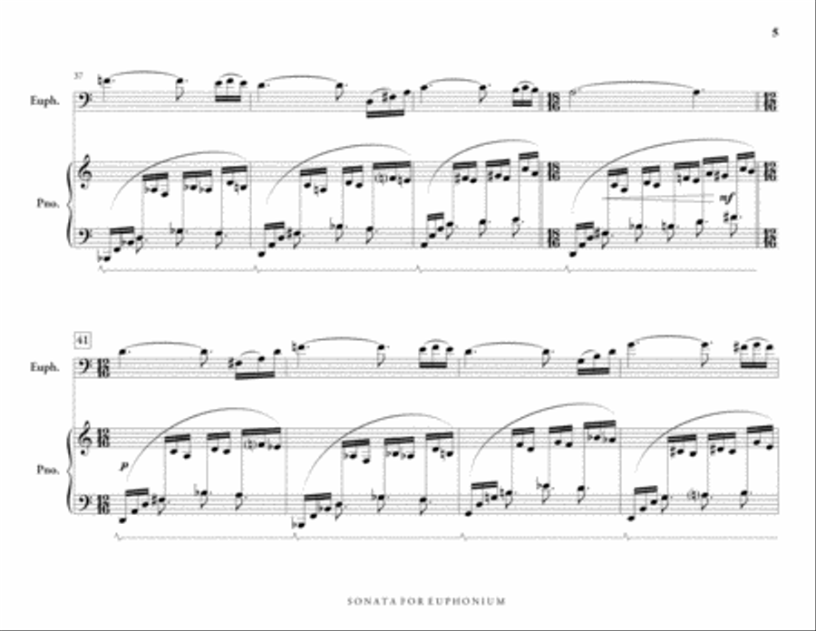 Sonata for Euphonium & Piano Euphonium scores gallery preview page 6