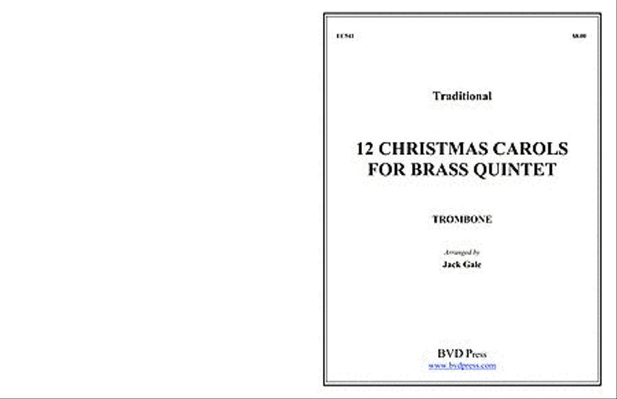Twelve Christmas Carols Brass Quintet scores gallery preview page 1