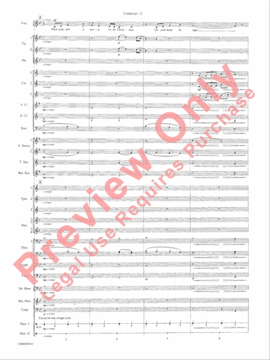 Have Yourself a Merry Little Christmas Concert Band scores gallery preview page 4