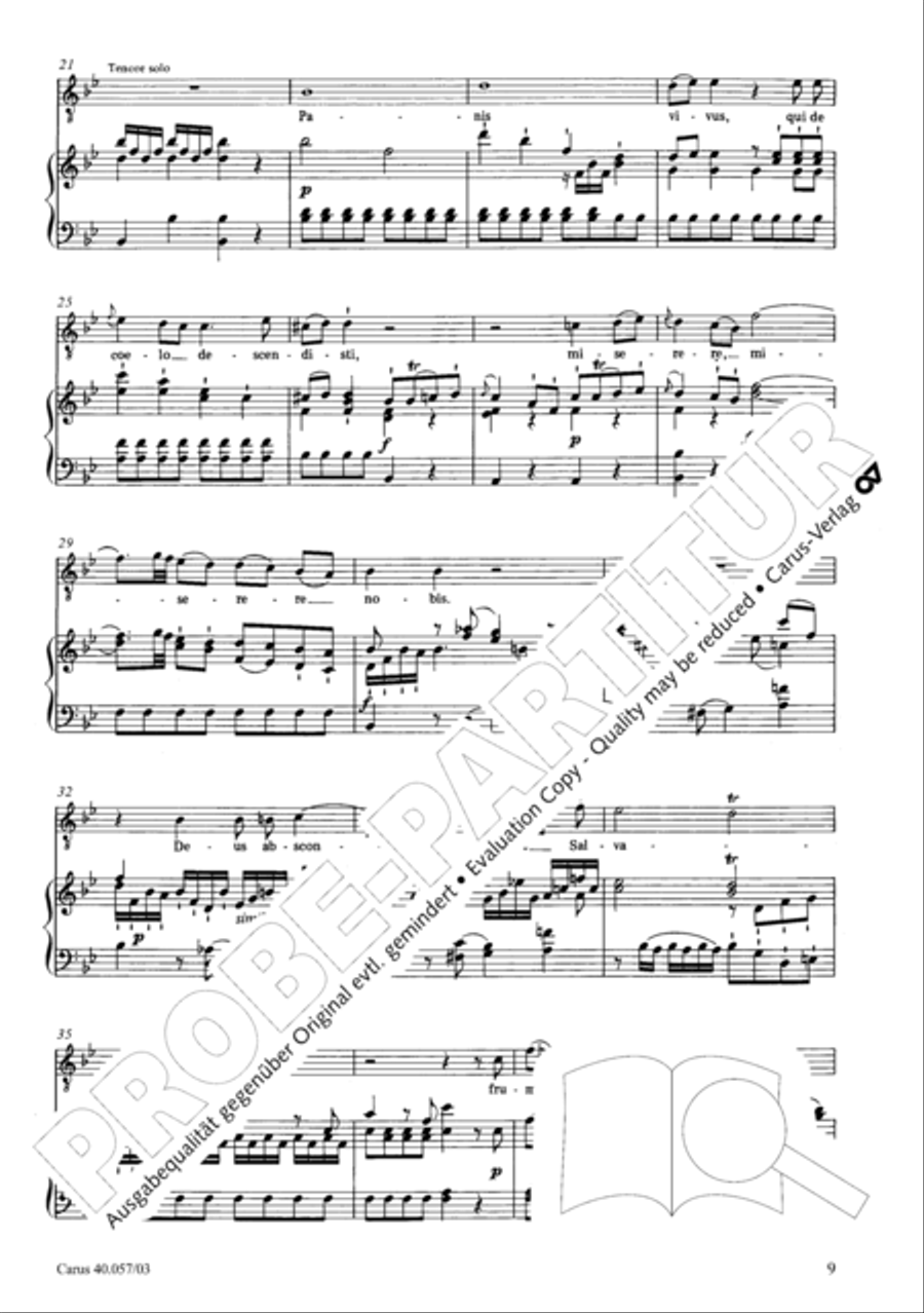 Litaniae de venerabili altaris Sacramento in Es 4-Part scores gallery preview page 10
