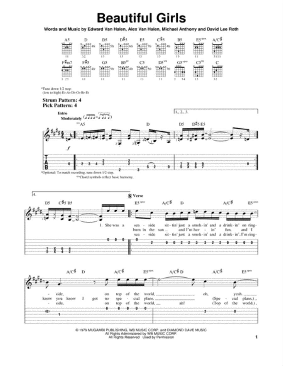 Beautiful Girls Beautiful Girls Acoustic Guitar scores gallery preview page 1