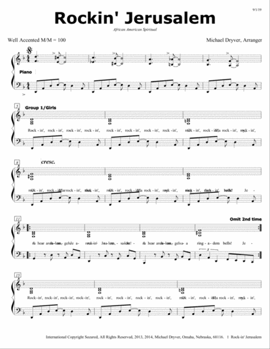 Rockin' Jerusalem Rockin' Jerusalem Small Ensemble scores gallery preview page 1