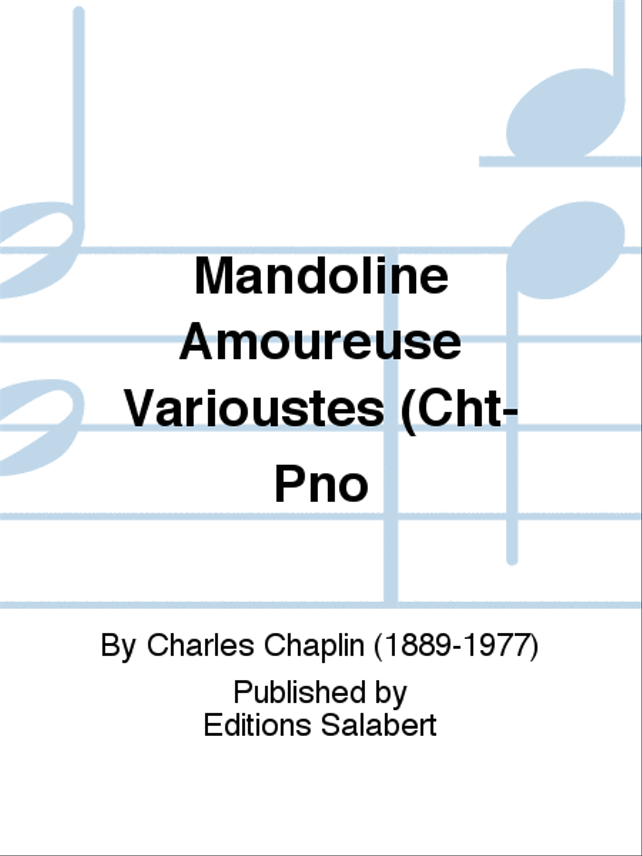 Mandoline Amoureuse Varioustes (Cht-Pno Voice Solo scores gallery preview page 1