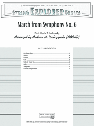 Book cover for March from Symphony No. 6: Score