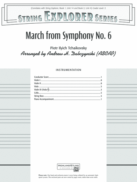 March from Symphony No. 6: Score