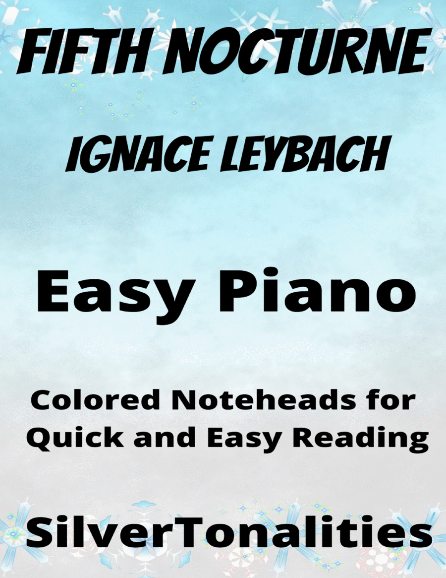 Fifth Nocturne Opus 52 Number 5 Easy Piano Sheet Music with Colored Notation