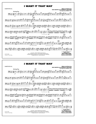 Book cover for I Want It That Way (arr. Ishbah Cox) - Baritone B.C.
