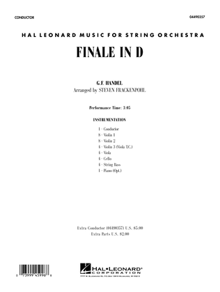 Finale In D (arr. Steven Frackenpohl) - Full Score