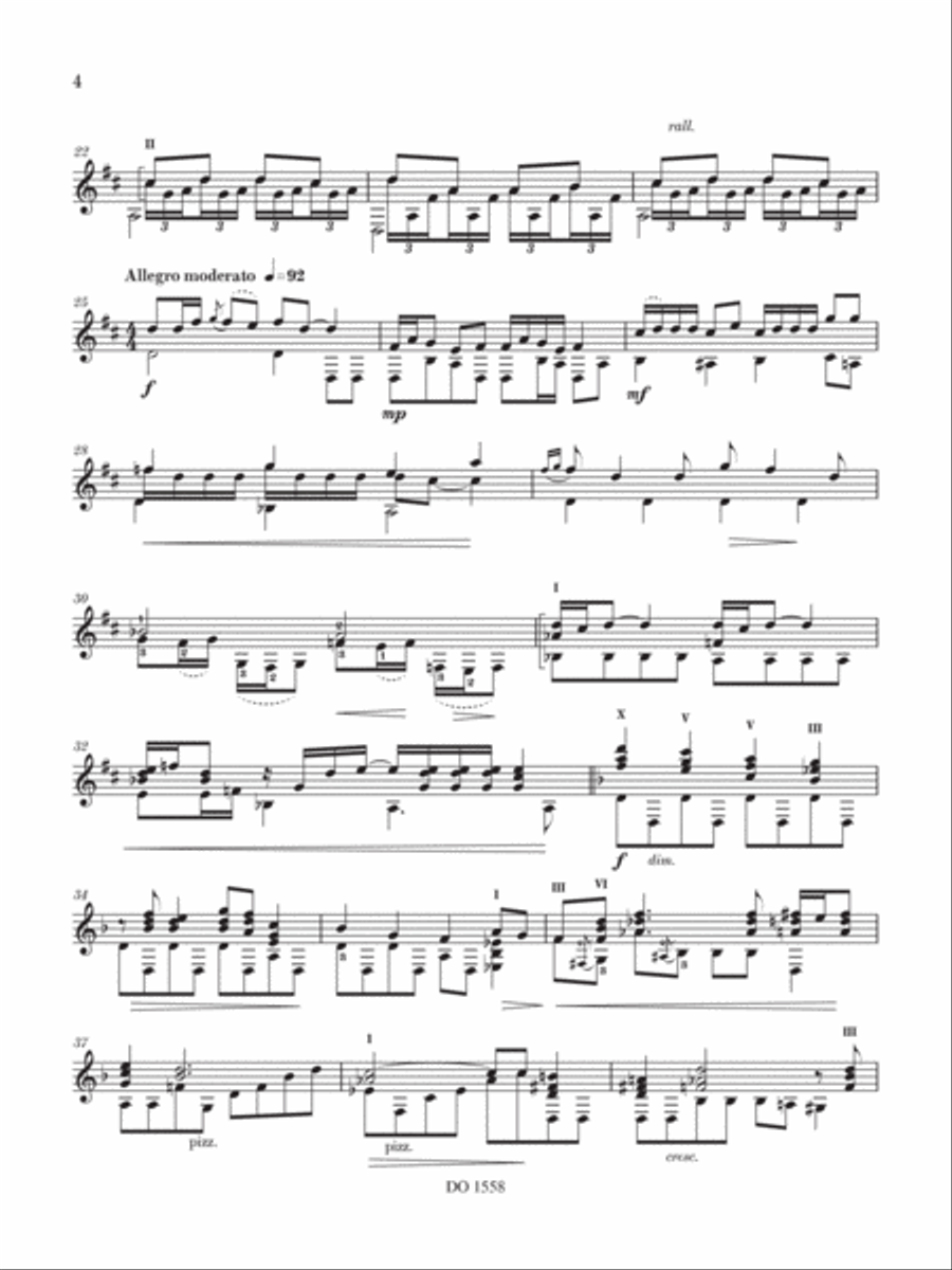 Sonata en Re Classical Guitar scores gallery preview page 4