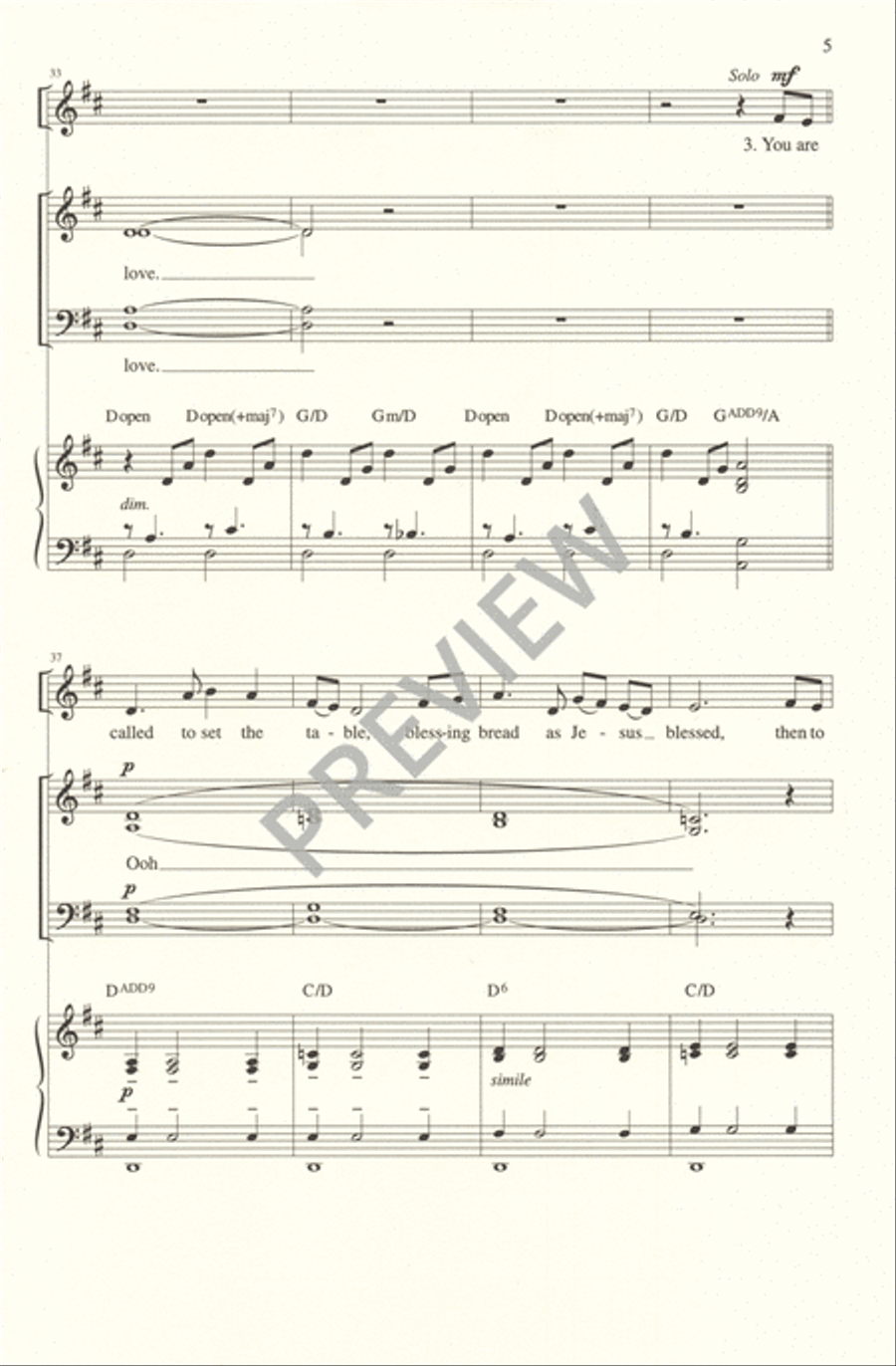 You Are Called to Tell the Story 4-Part scores gallery preview page 5