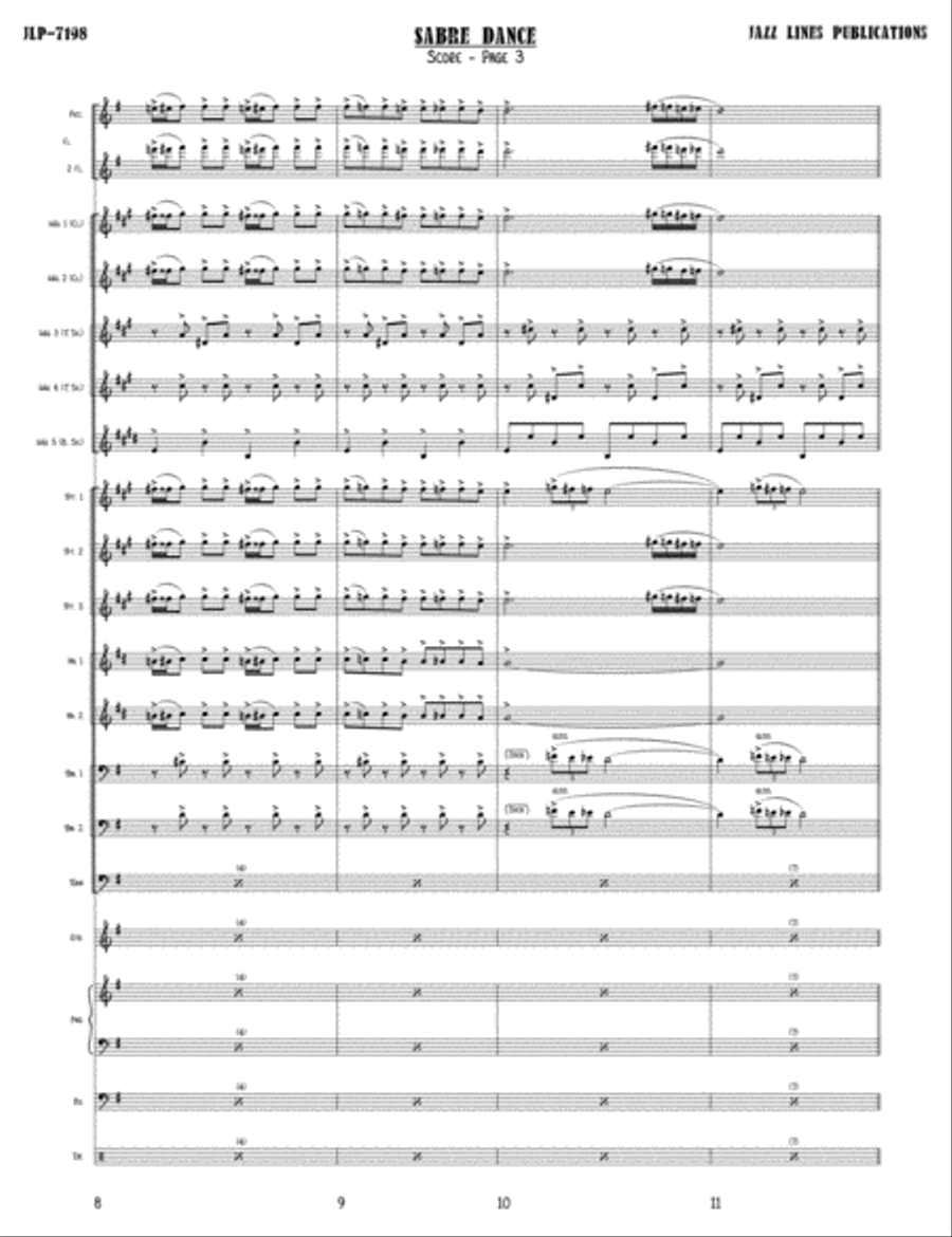 Sabre Dance Big Band scores gallery preview page 6