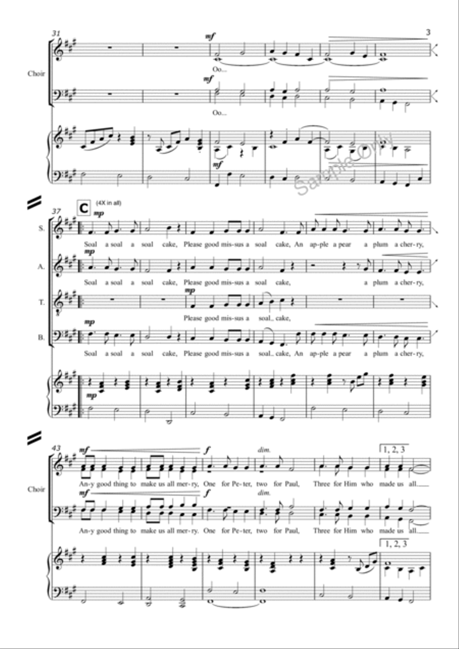 Hey Ho Nobody Home Hey Ho Nobody Home 4-Part scores gallery preview page 4