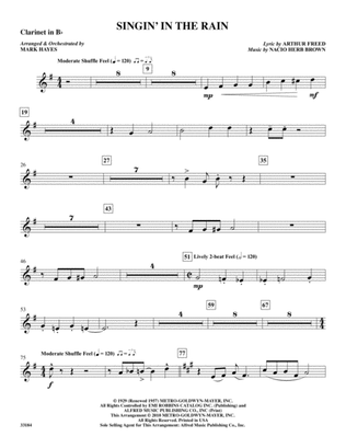 Singin' in the Rain: 1st B-flat Clarinet