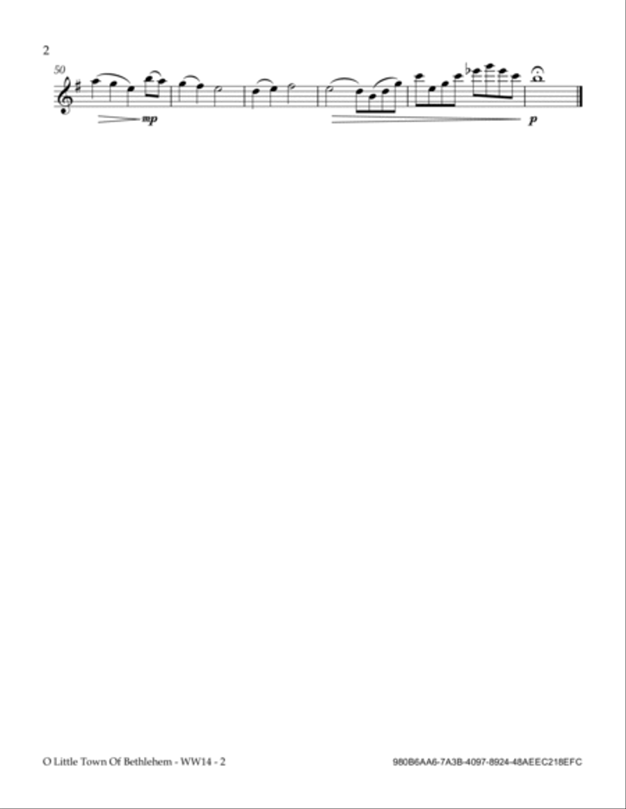 O Little Town Of Bethlehem Woodwind Quintet scores gallery preview page 6