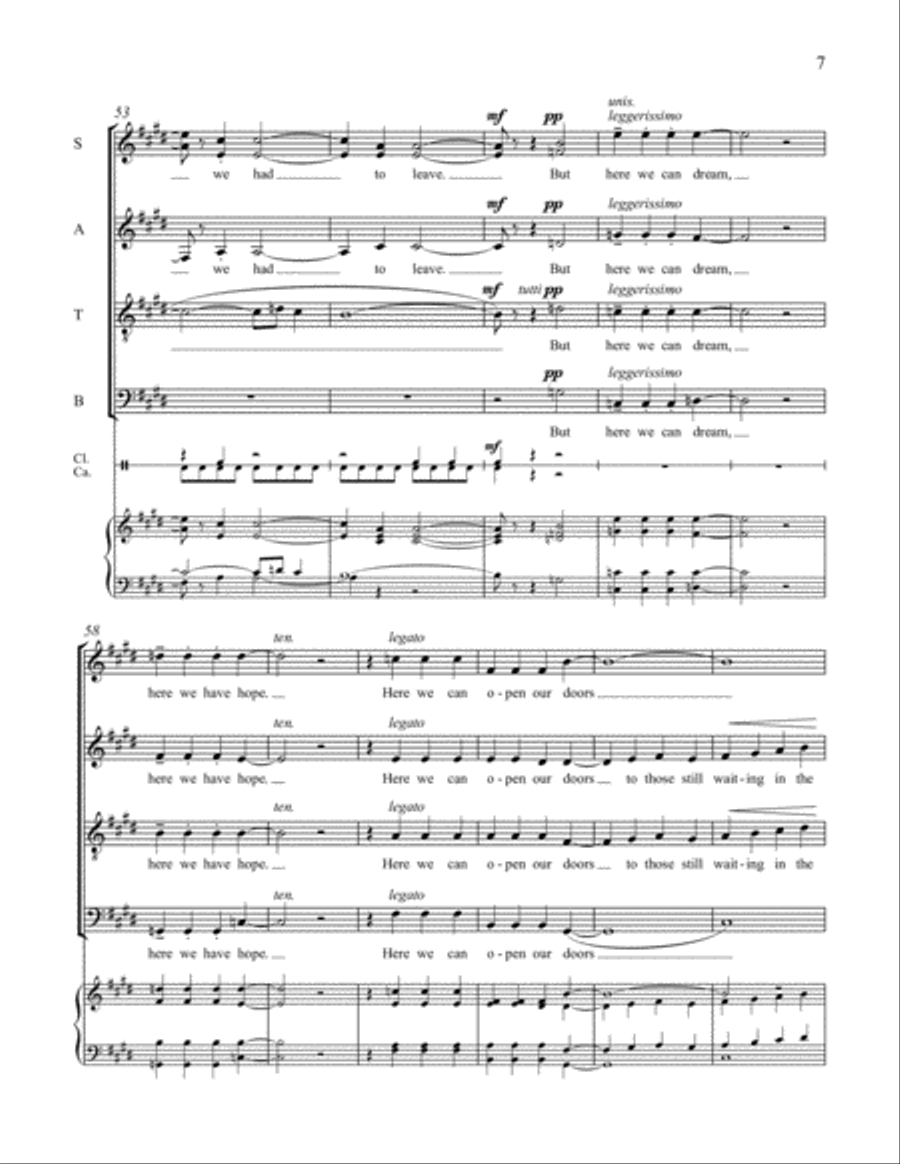Here We Can Dream (Choral Score) Divisi scores gallery preview page 5