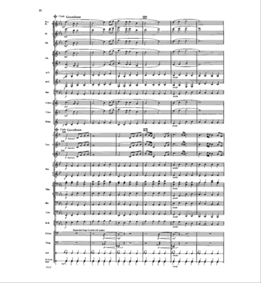 Fanfare and Ceremony Fanfare and Ceremony Concert Band scores gallery preview page 11