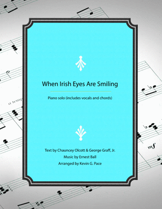 Book cover for When Irish Eyes Are Smiling - piano solo (includes vocals and chords)