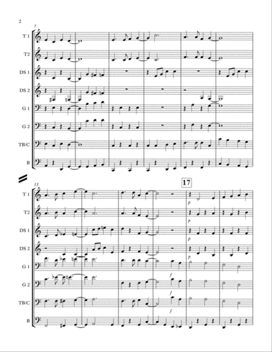 Zip-A-Dee-Doo-Dah Percussion Ensemble scores gallery preview page 2