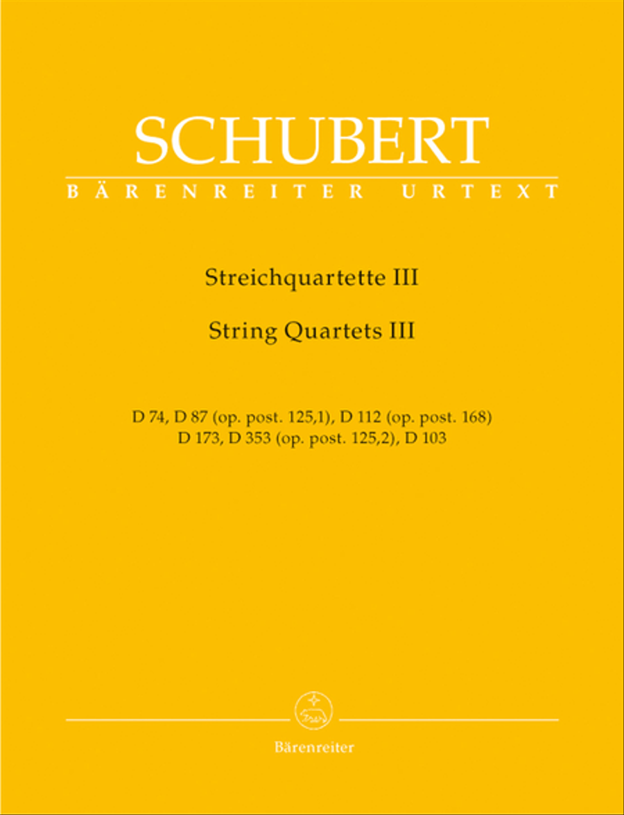 String Quartets III String Quartet scores gallery preview page 1