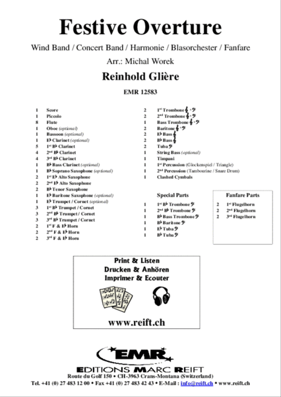 Festive Overture Concert Band scores gallery preview page 2