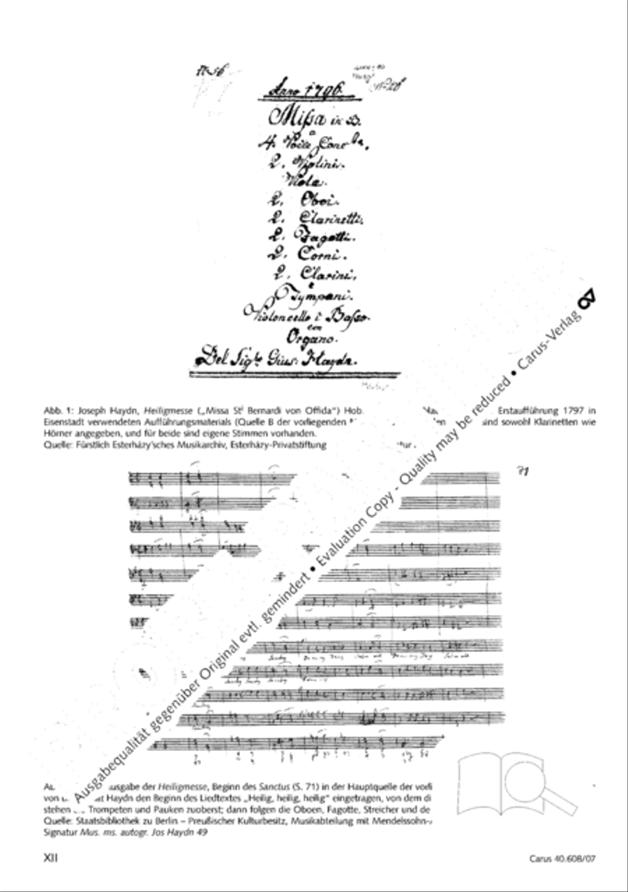 Missa Sancti Bernardi von Offida in B 4-Part scores gallery preview page 13