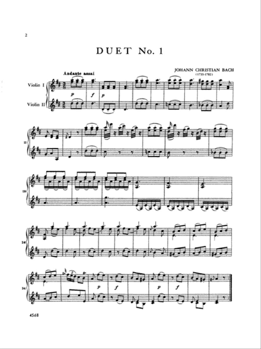 Six Duets, Volume 1 String Duet scores gallery preview page 3