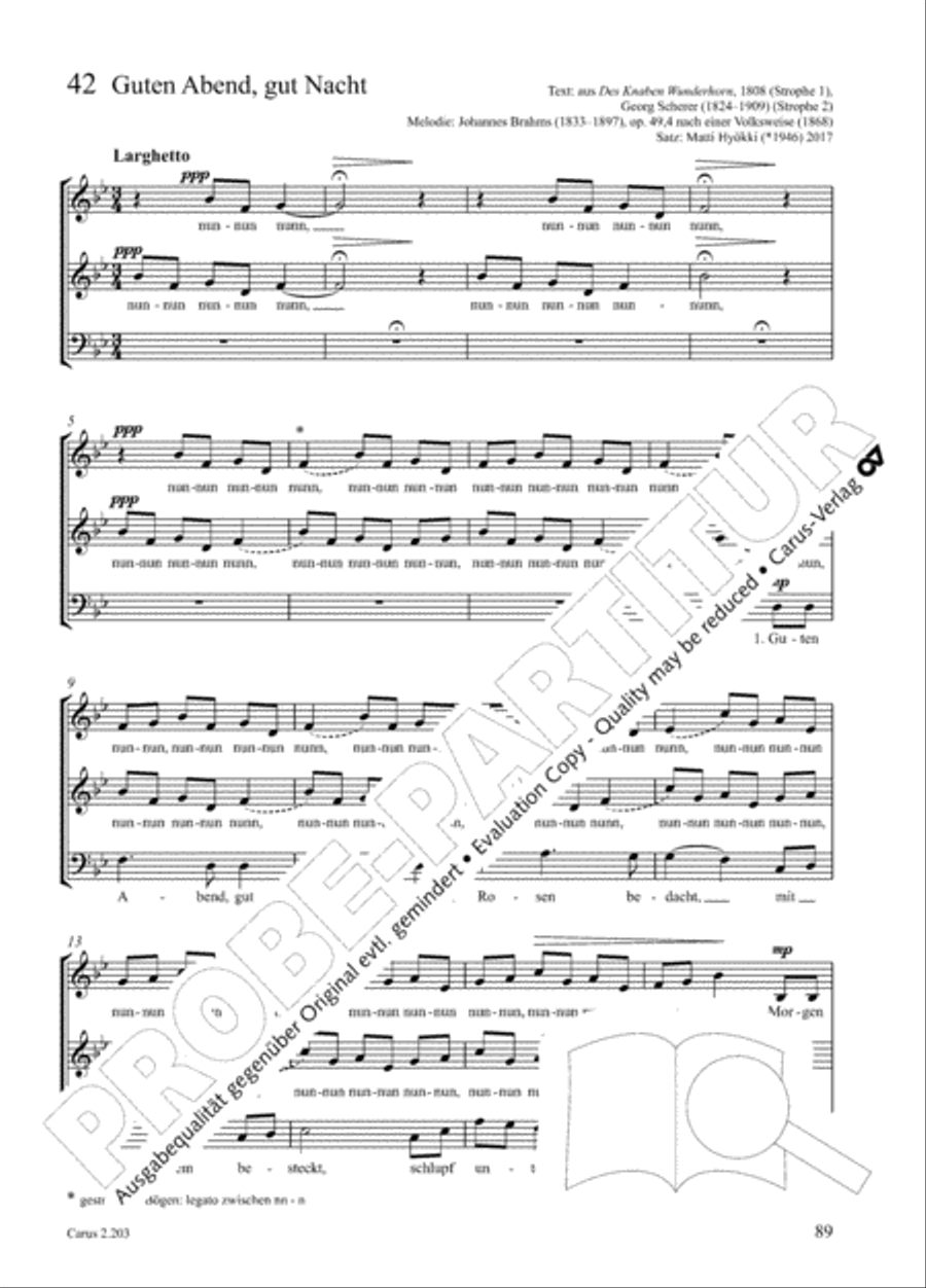 Loreley. Folk songs for choir (Loreley. Volkslieder fur Chor) Choir scores gallery preview page 95