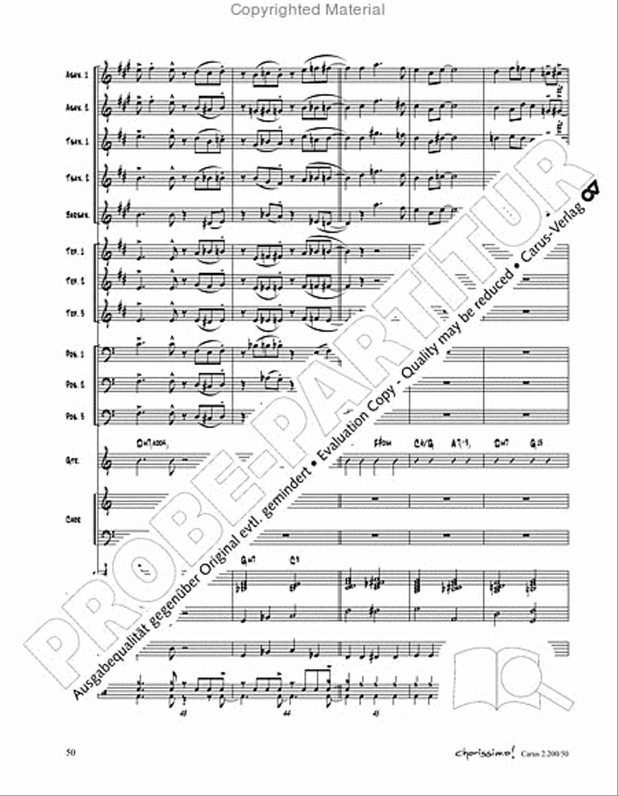 Chorissimo. Instrumentale Begleitarrangements fur Small Bigband, Vol. 3 Big Band scores gallery preview page 48