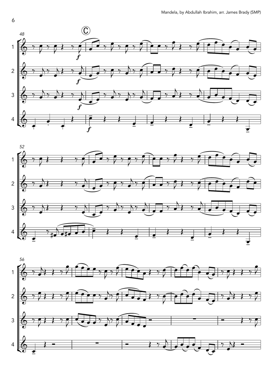 Mandela Brass Ensemble scores gallery preview page 6