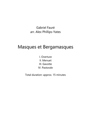 Book cover for Masques et Bergamasques (Wind Decet/Double Quintet)