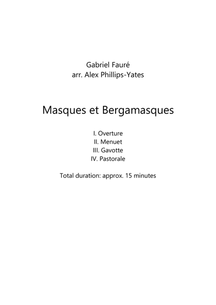 Masques et Bergamasques (Wind Decet/Double Quintet) image number null