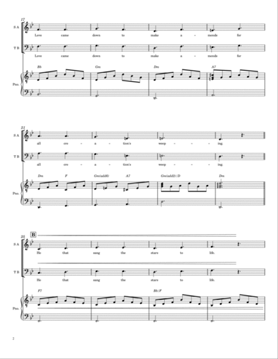 Love Came Down To Bethlehem 4-Part scores gallery preview page 2
