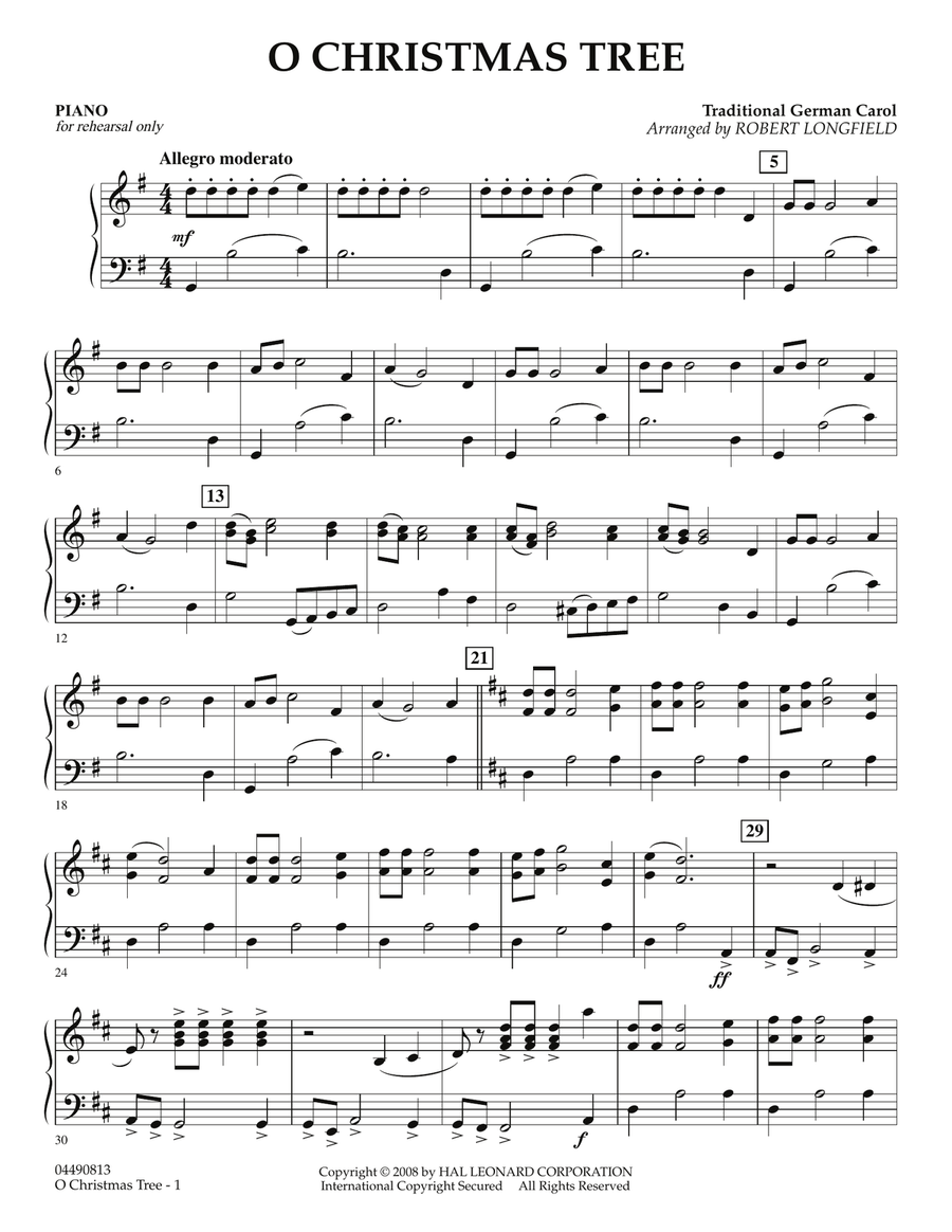 O Christmas Tree - Piano O Christmas Tree - Piano Orchestra scores gallery preview page 1