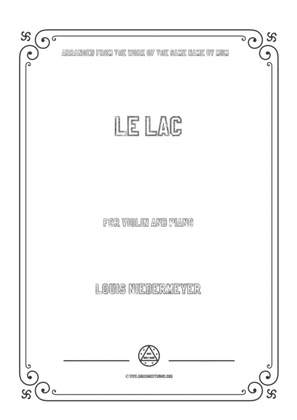 Book cover for Niedermeyer-Le lac in G Major,for Violin and Piano