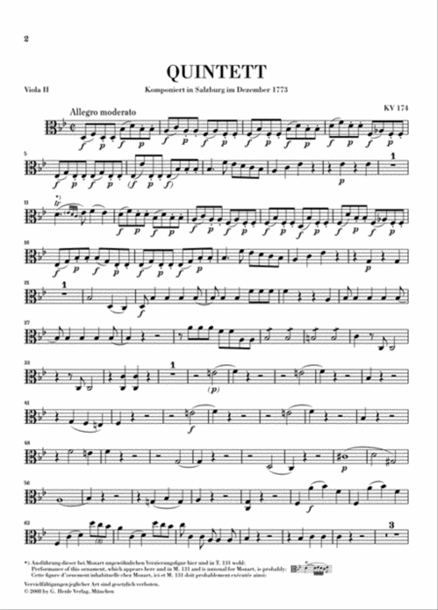 String Quintets – Volume I String Quintet scores gallery preview page 5