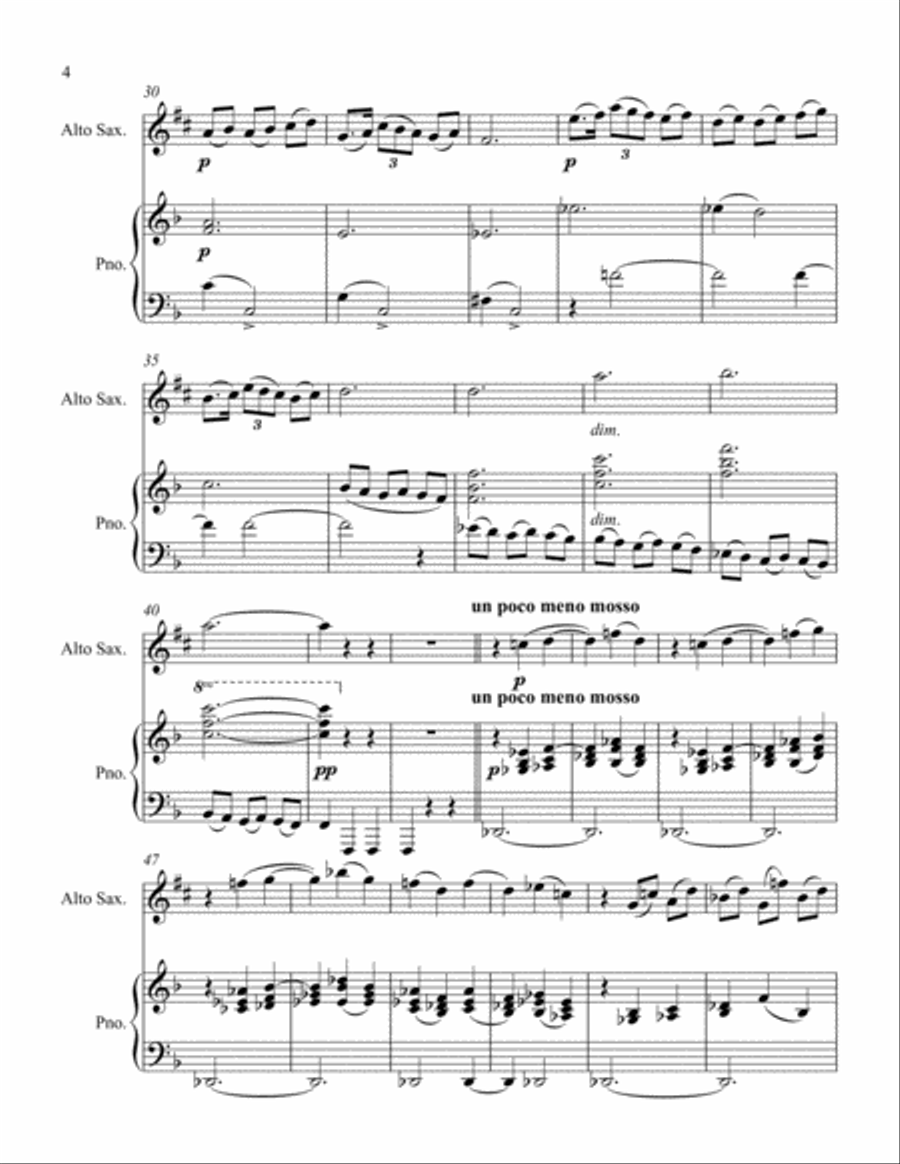Intermezzo Alto Saxophone scores gallery preview page 4