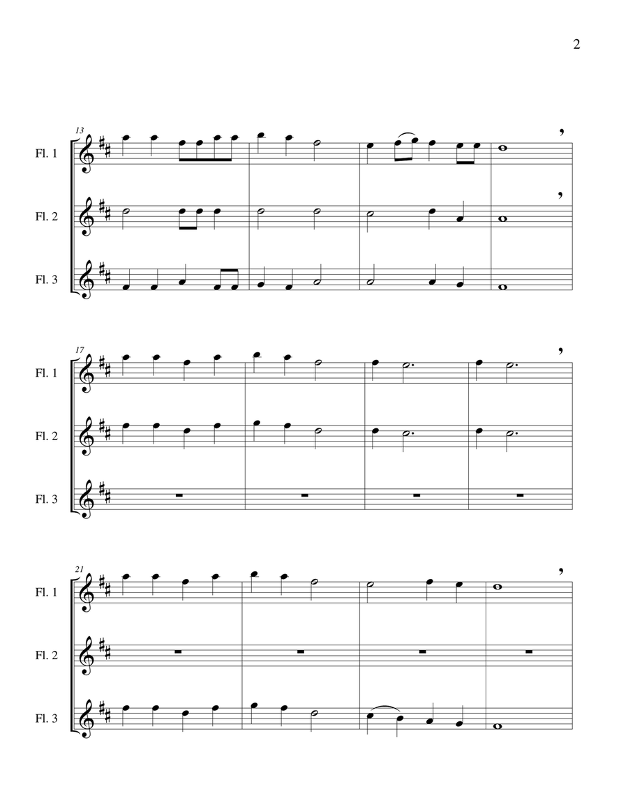 Camptown Races - Flute Trio Flute Trio scores gallery preview page 4