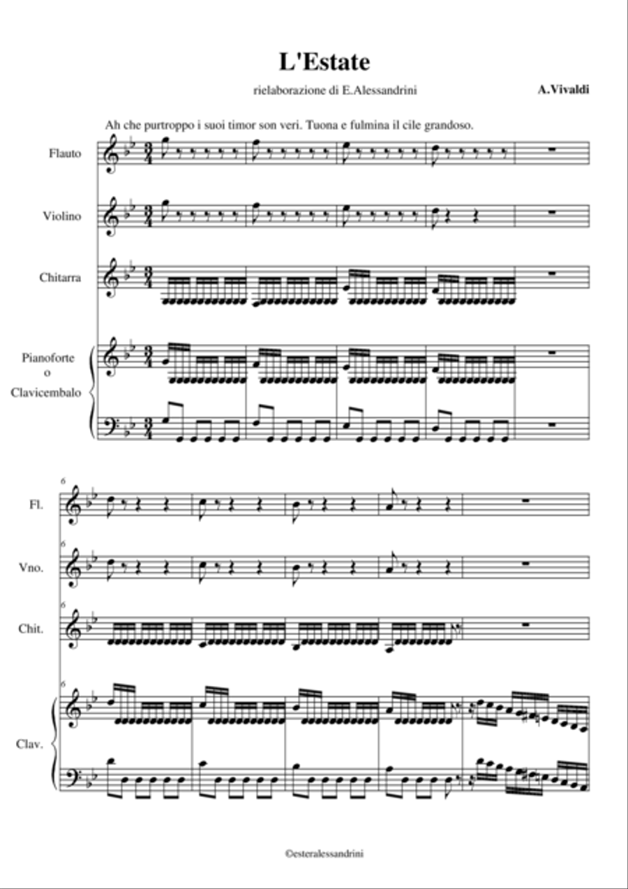 L'Estate Small Ensemble scores gallery preview page 1