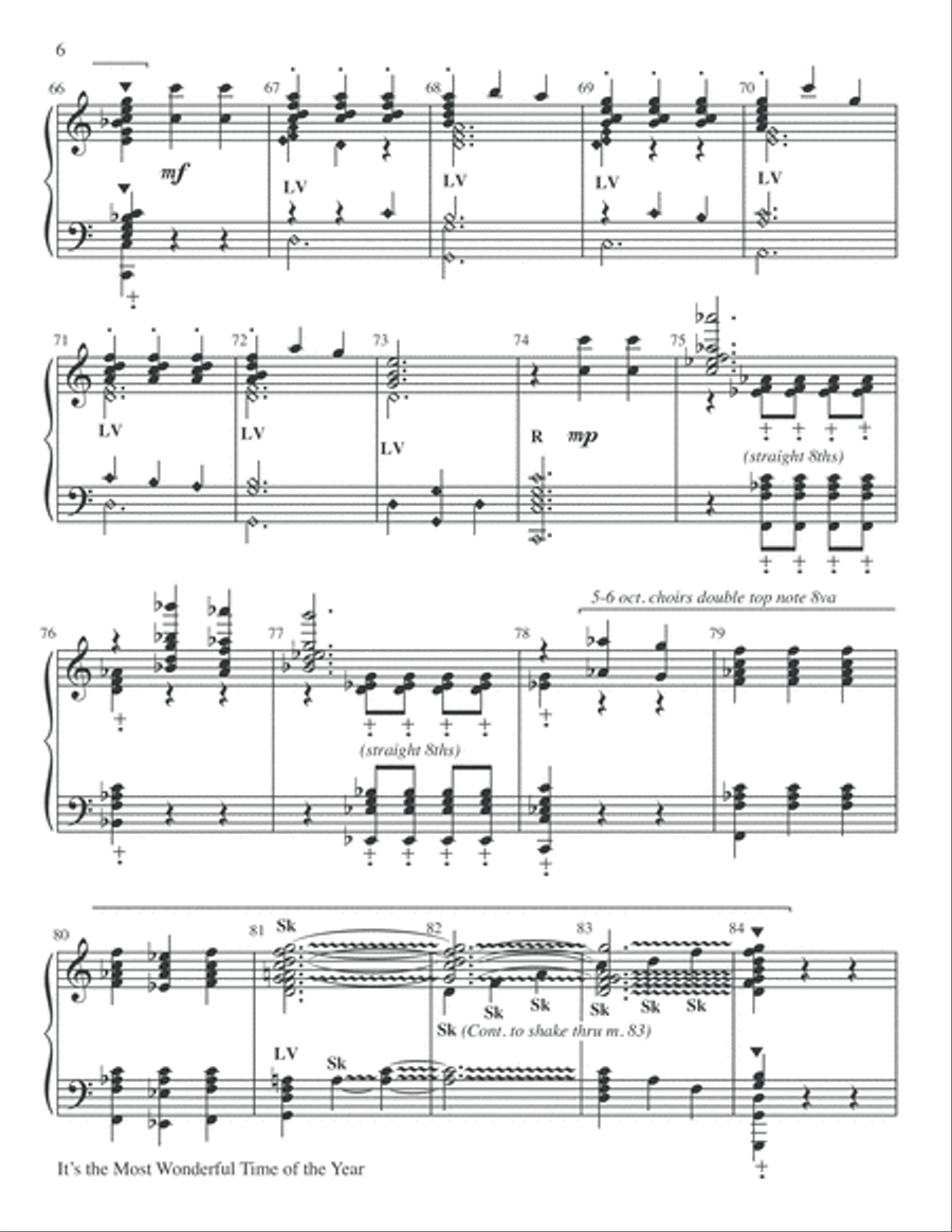 It's the Most Wonderful Time of the Year Handbell Choir scores gallery preview page 6