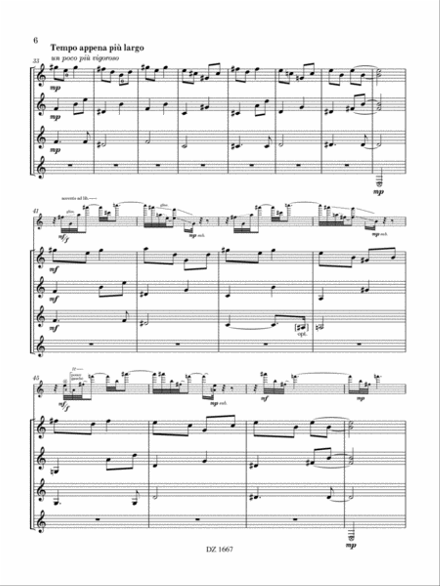 Thème, variations et carillon (version concertante) Guitar Ensemble scores gallery preview page 6