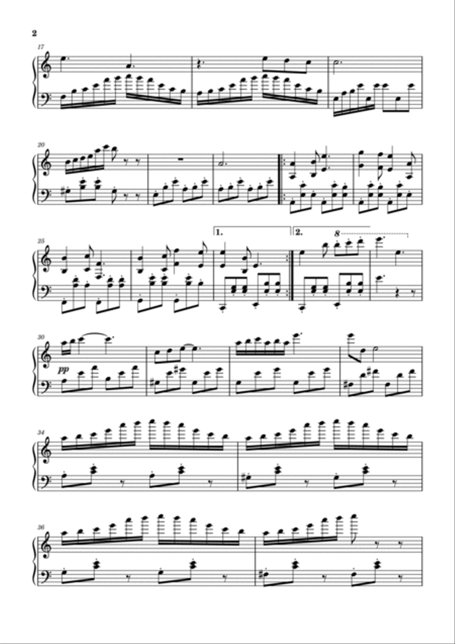 Epilogue Piano Solo scores gallery preview page 2