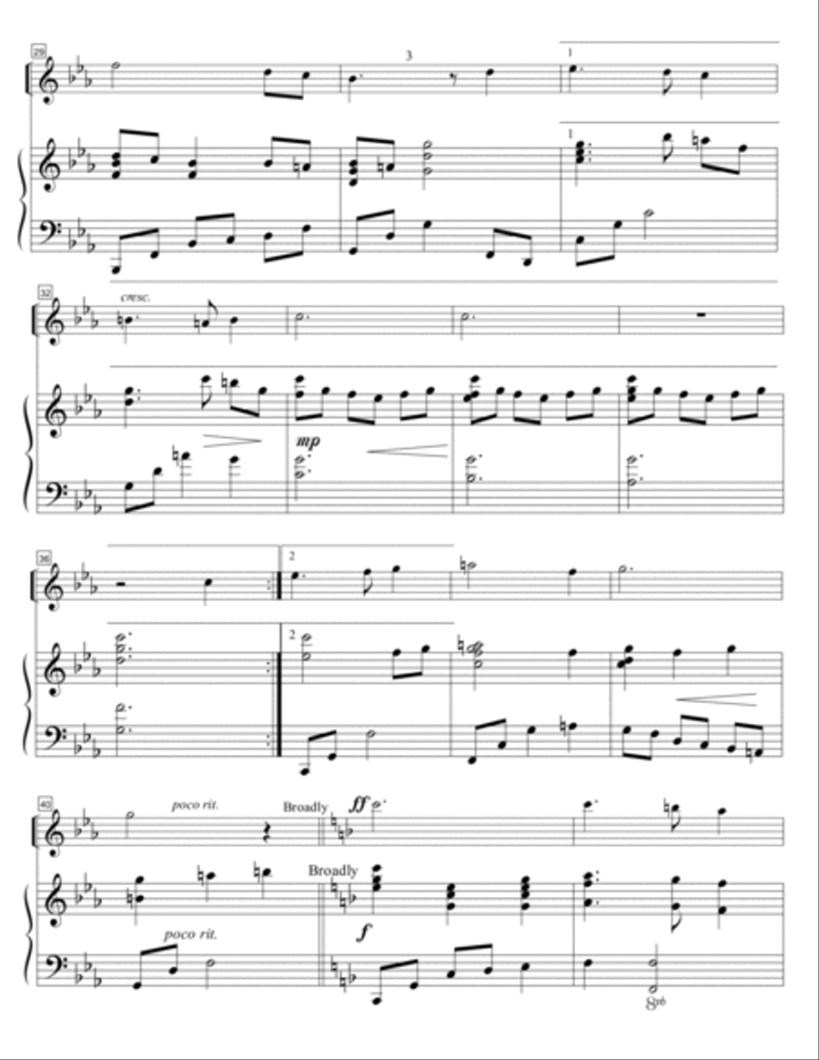 What Child Is This? (for flute and piano) Flute Solo scores gallery preview page 4