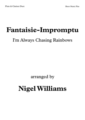 Book cover for I'm Always Chasing Rainbows, duet for Flute and Clarinet