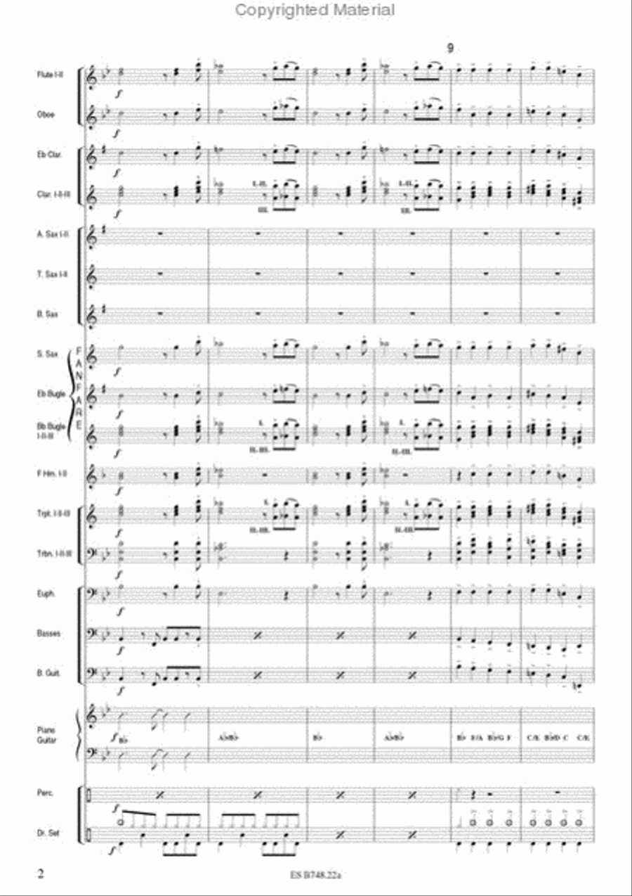 Stevie Wonder Medley Concert Band scores gallery preview page 4