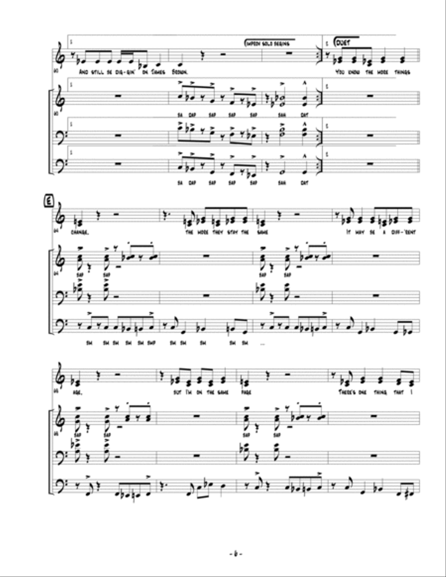 Diggin' On James Brown 4-Part scores gallery preview page 6