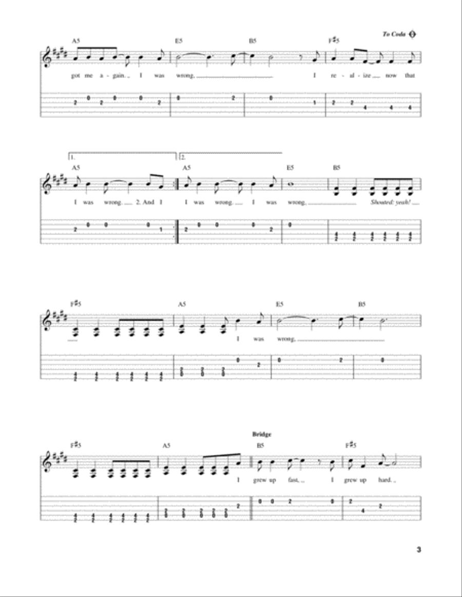 I Was Wrong Acoustic Guitar scores gallery preview page 3