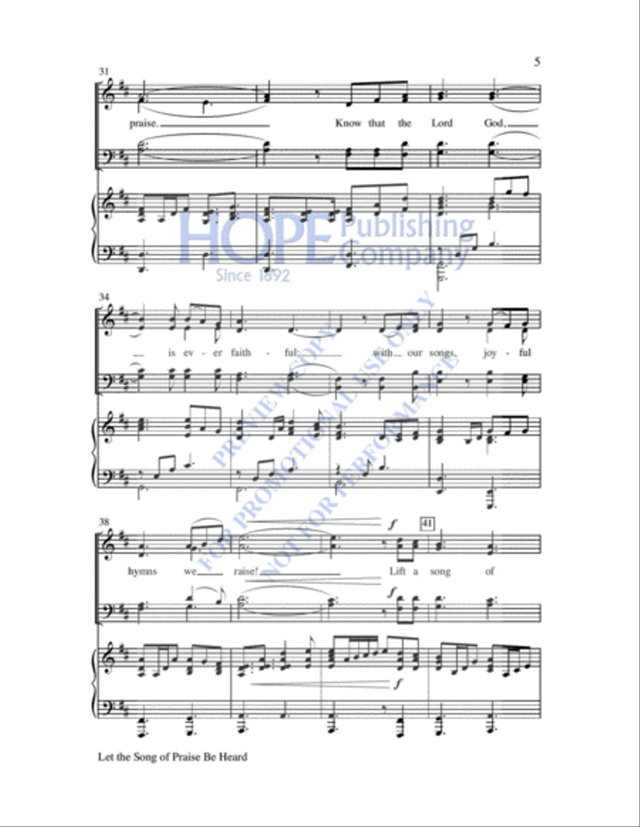 Let the Song of Praise Be Heard Choir scores gallery preview page 6