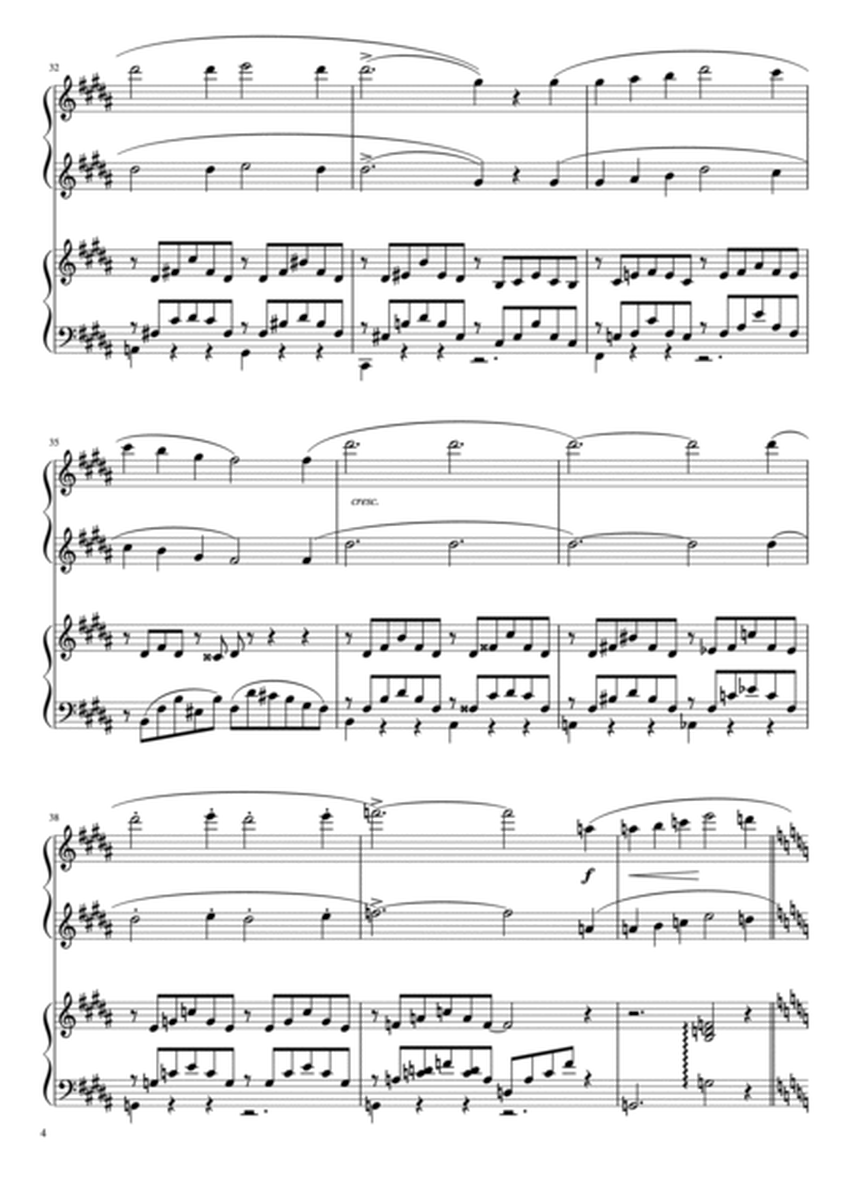 "Liebestraum No. 3" Piano 4 hands, teacher and student ver. 