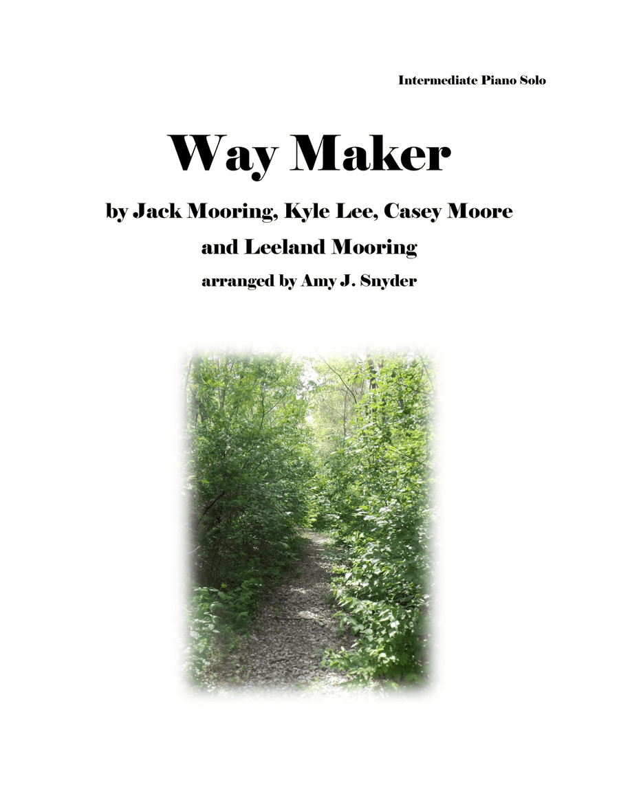 Way Maker Piano Solo scores gallery preview page 1