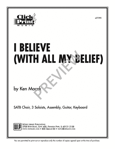 I Believe (with all my belief) image number null
